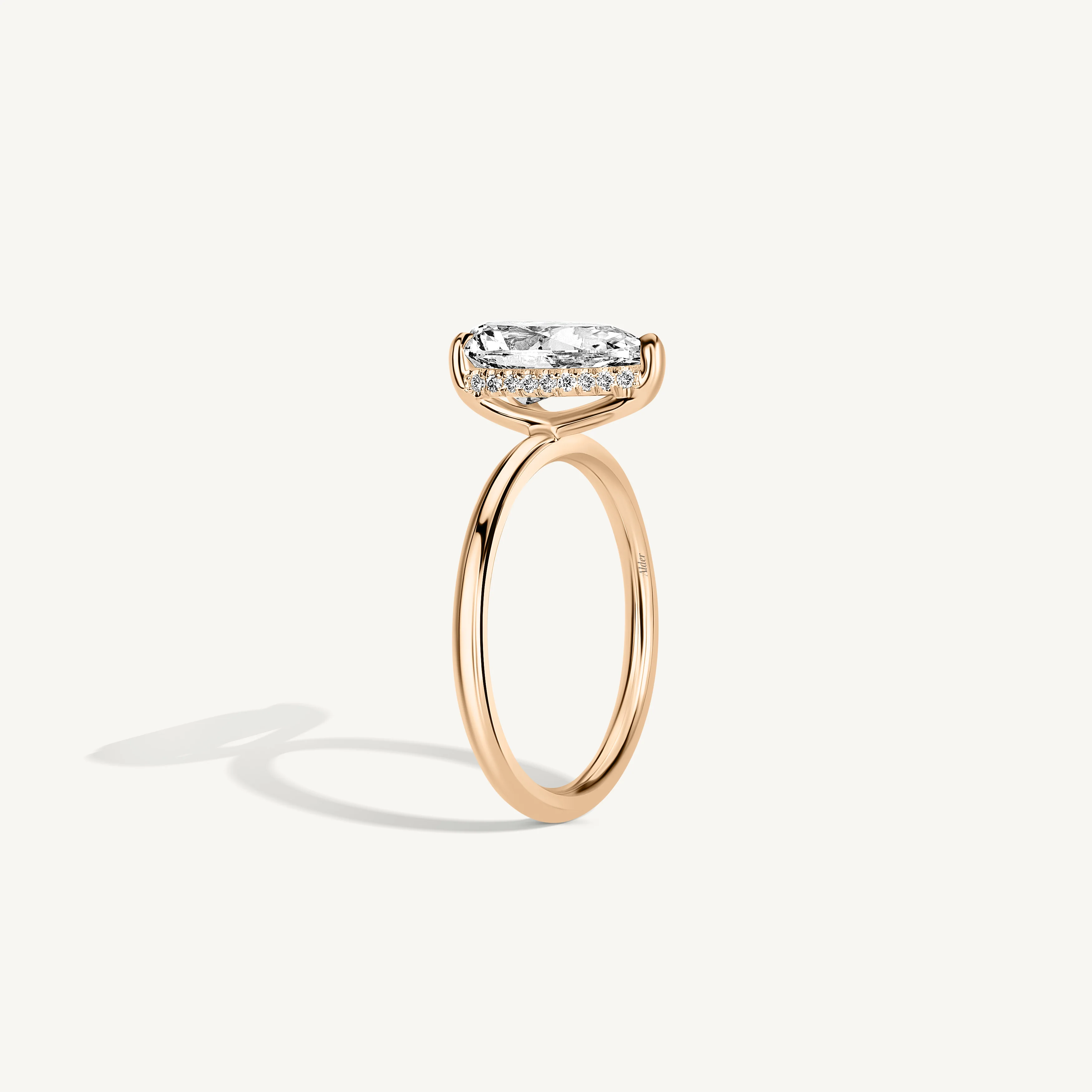 Oval Diamond Solitaire Engagement Ring - Image 4