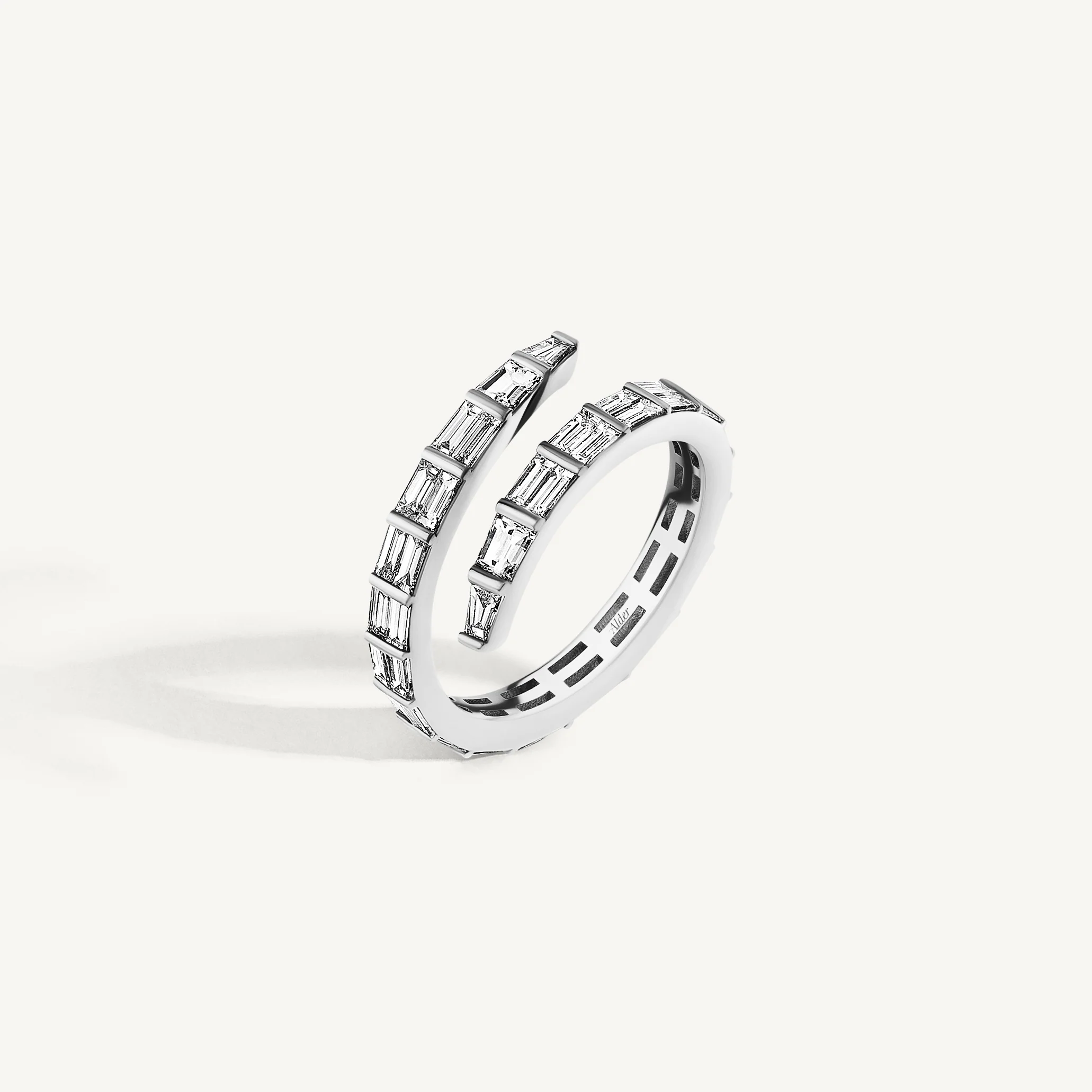 Baguette Diamond Bypass Ring - Image 3