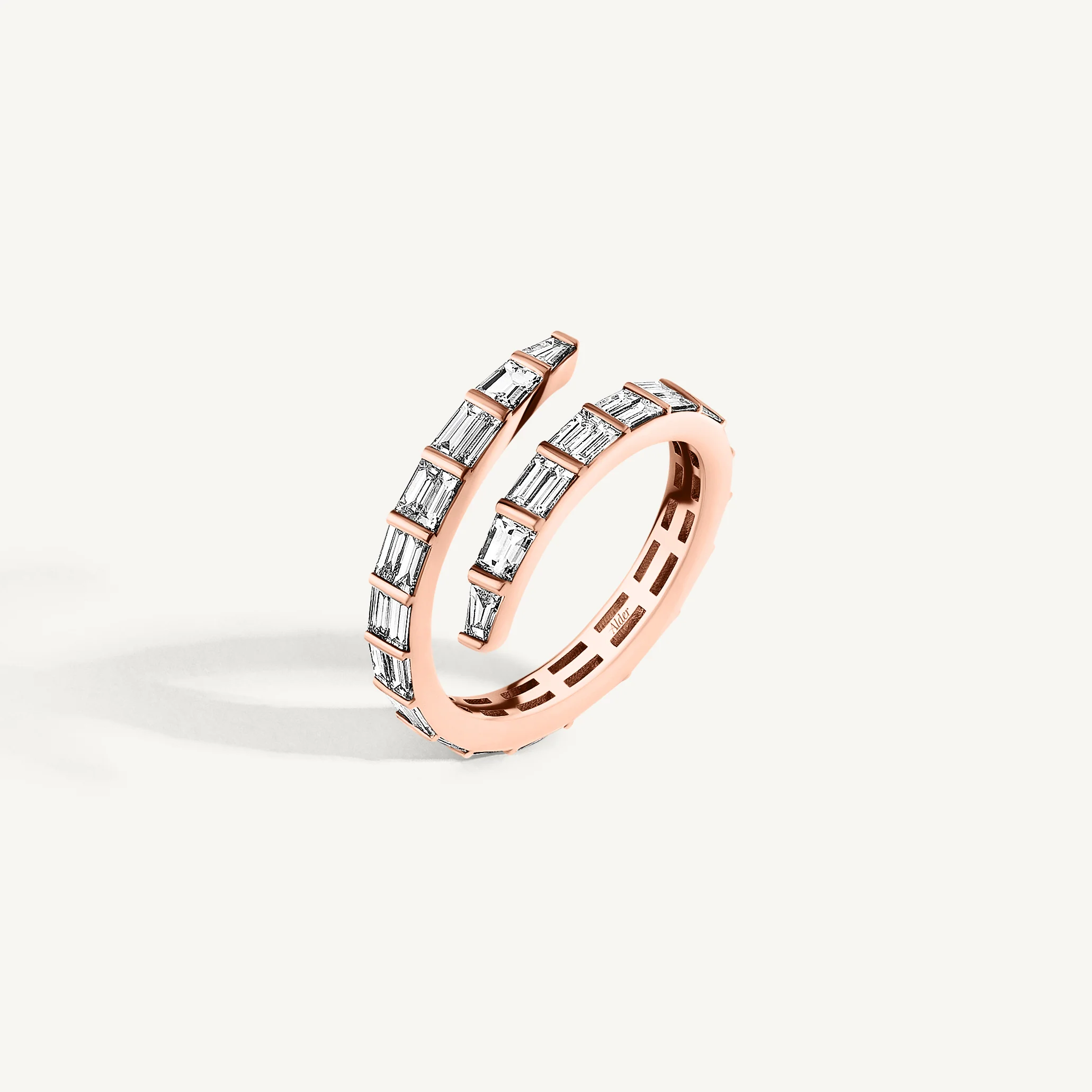 Baguette Diamond Bypass Ring - Image 4