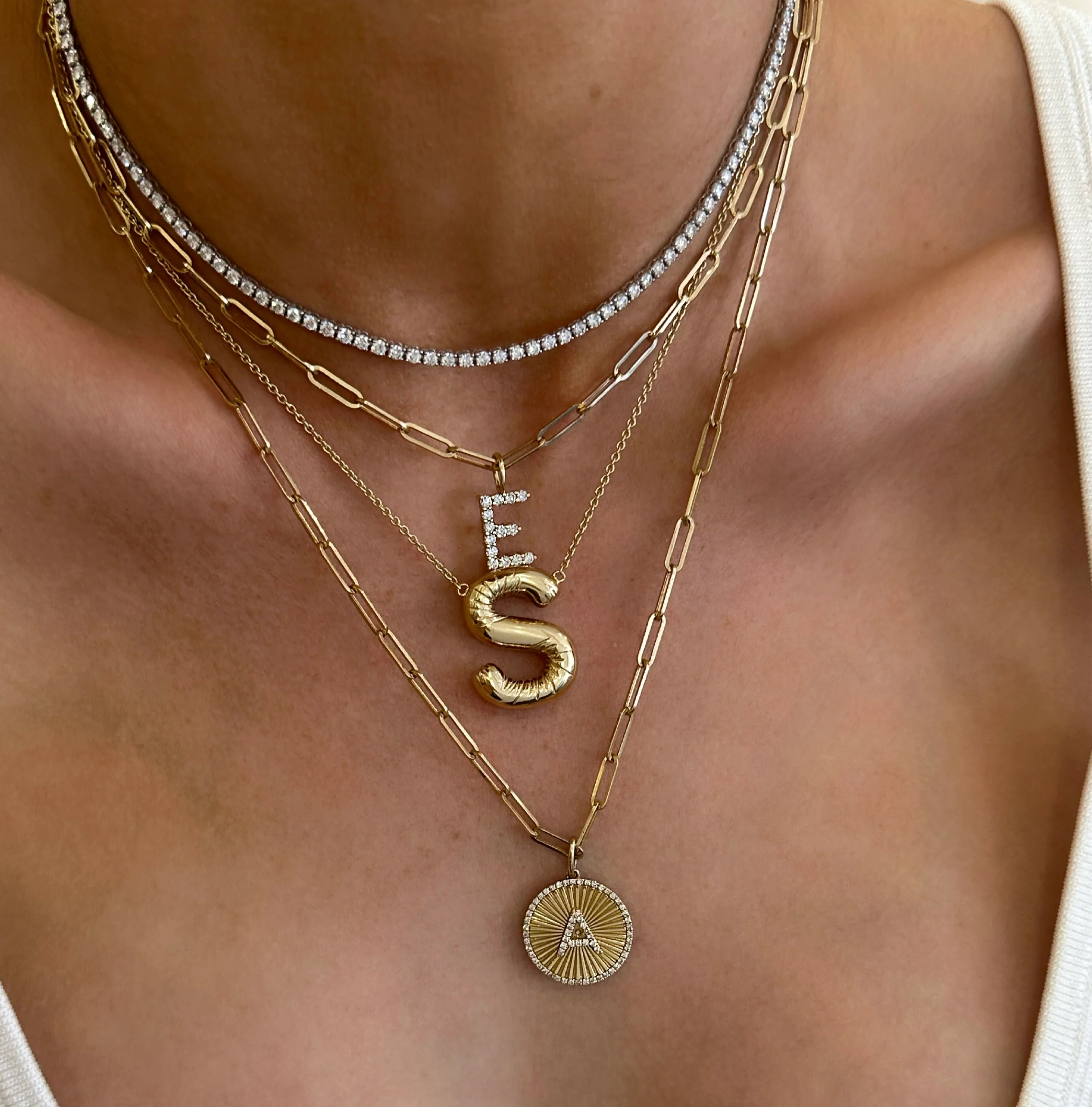 Balloon Initial Necklace - Image 3