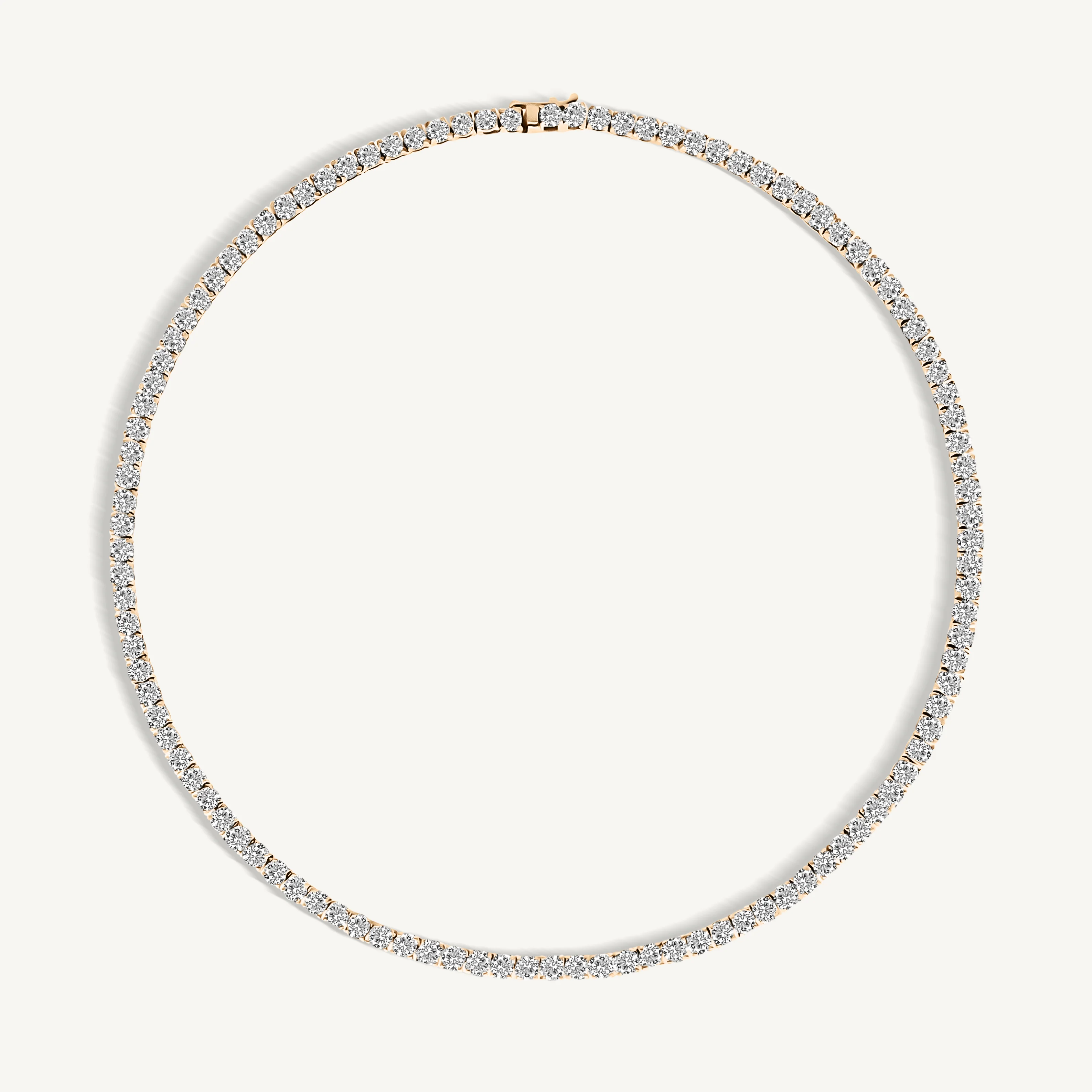 Classic Round Diamond Tennis Necklace - Image 5