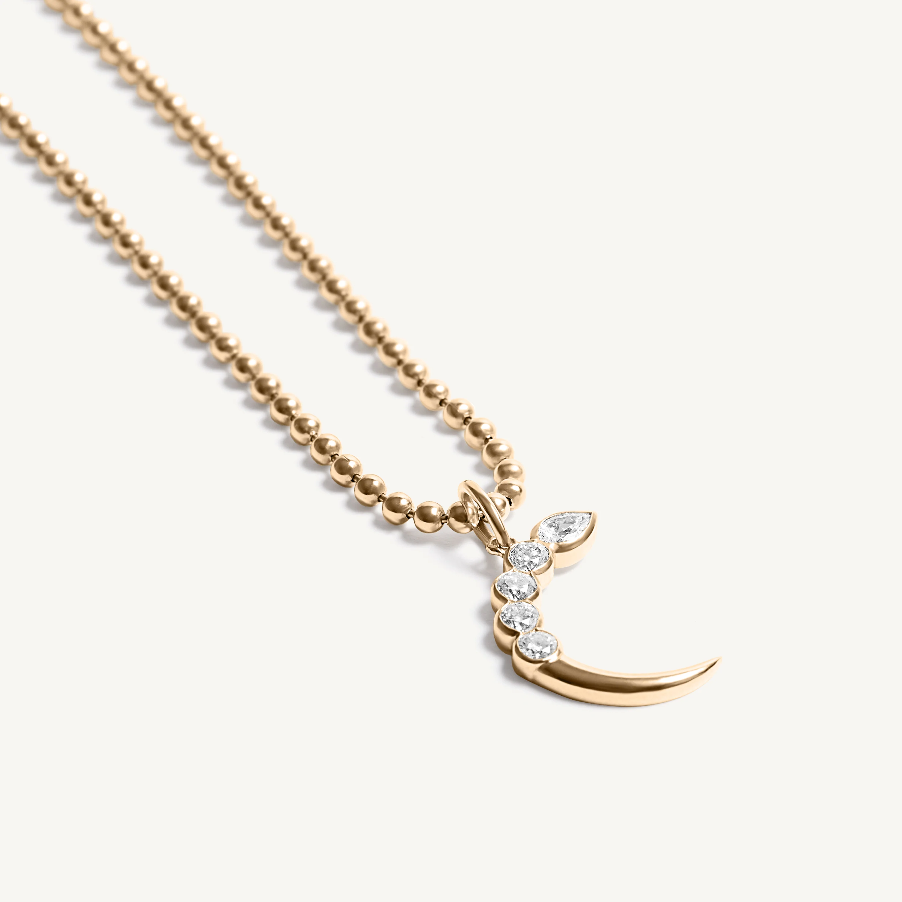 Diamond Crescent Moon Charm - Image 3