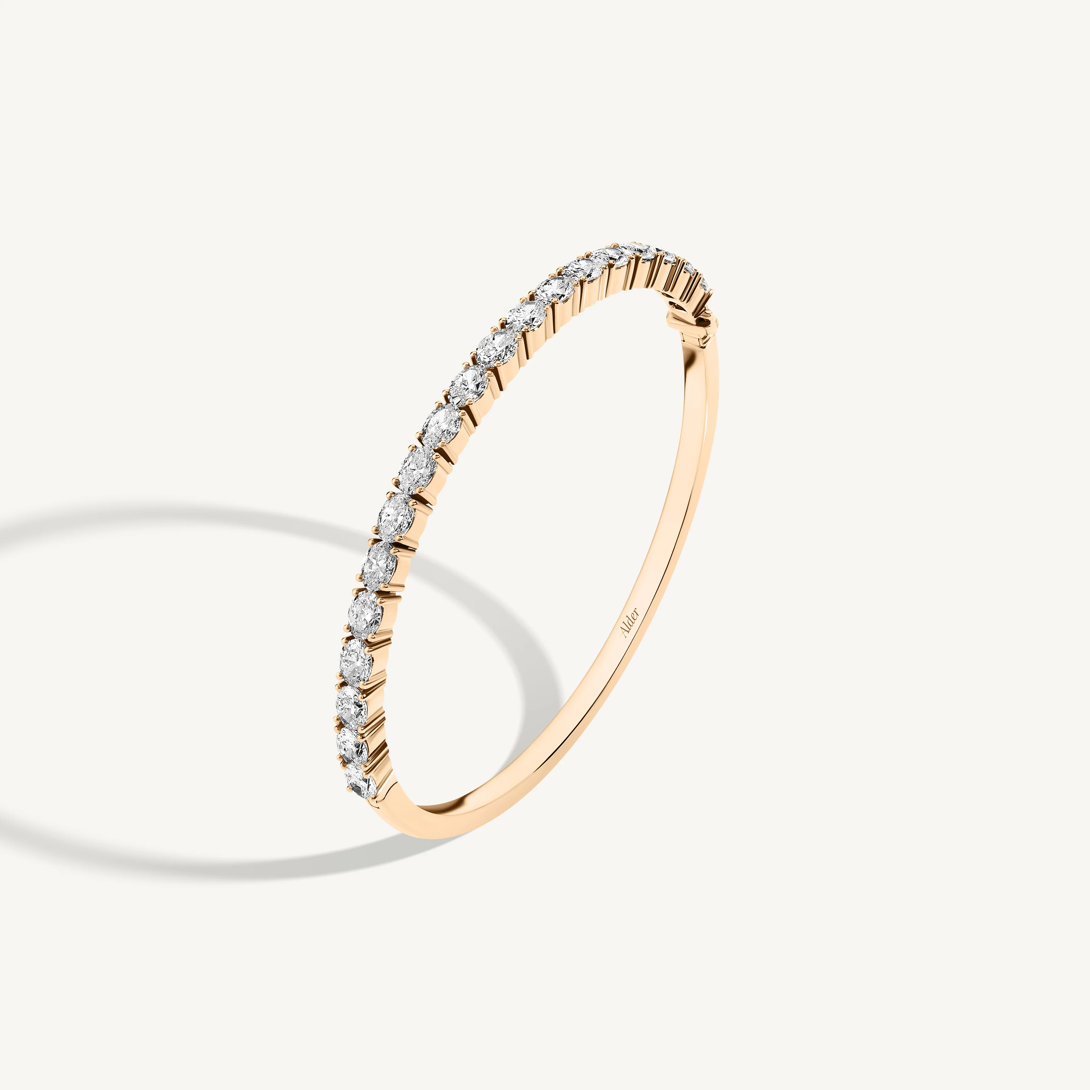 East West Oval Diamond Bangle - Image 3