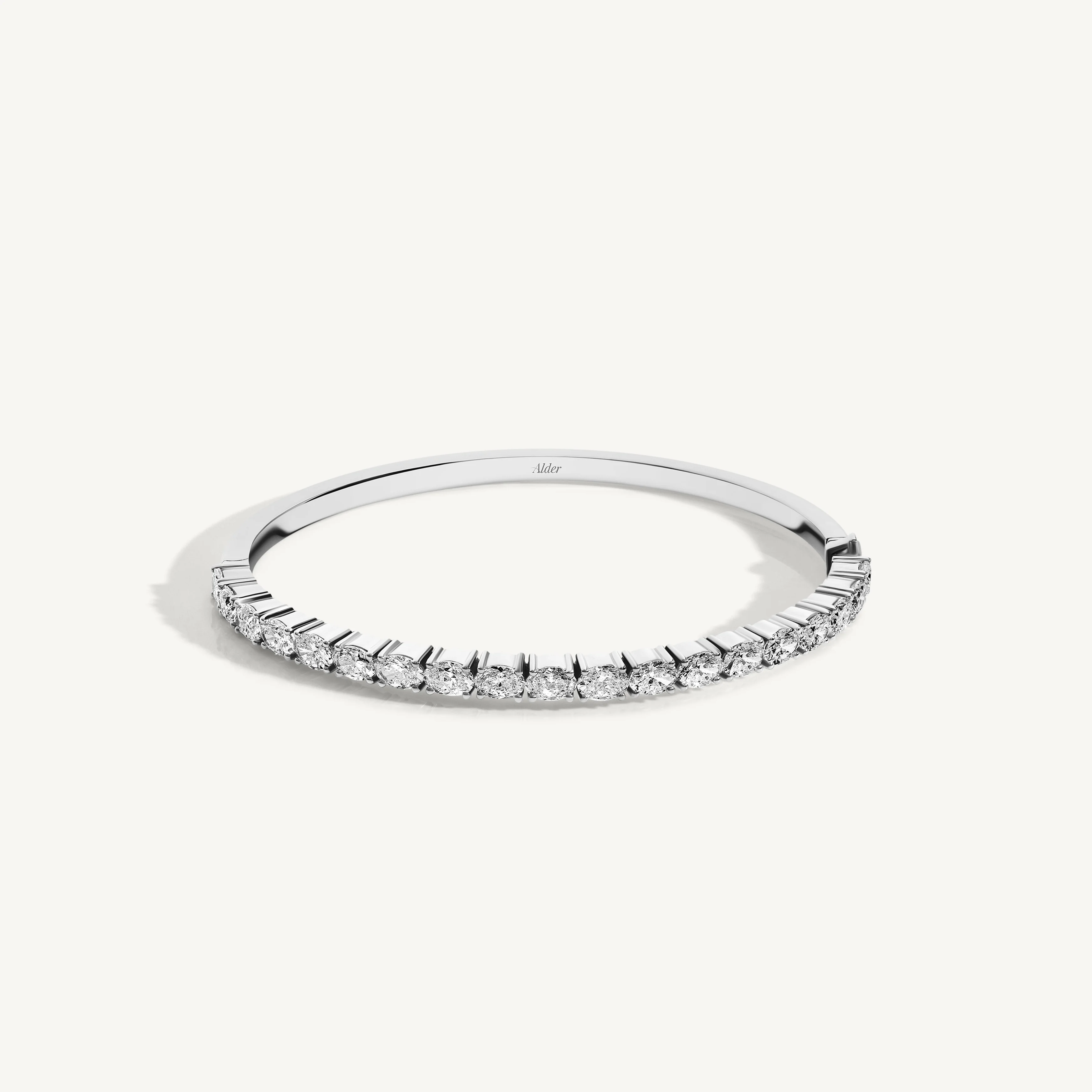 East West Oval Diamond Bangle - Image 6