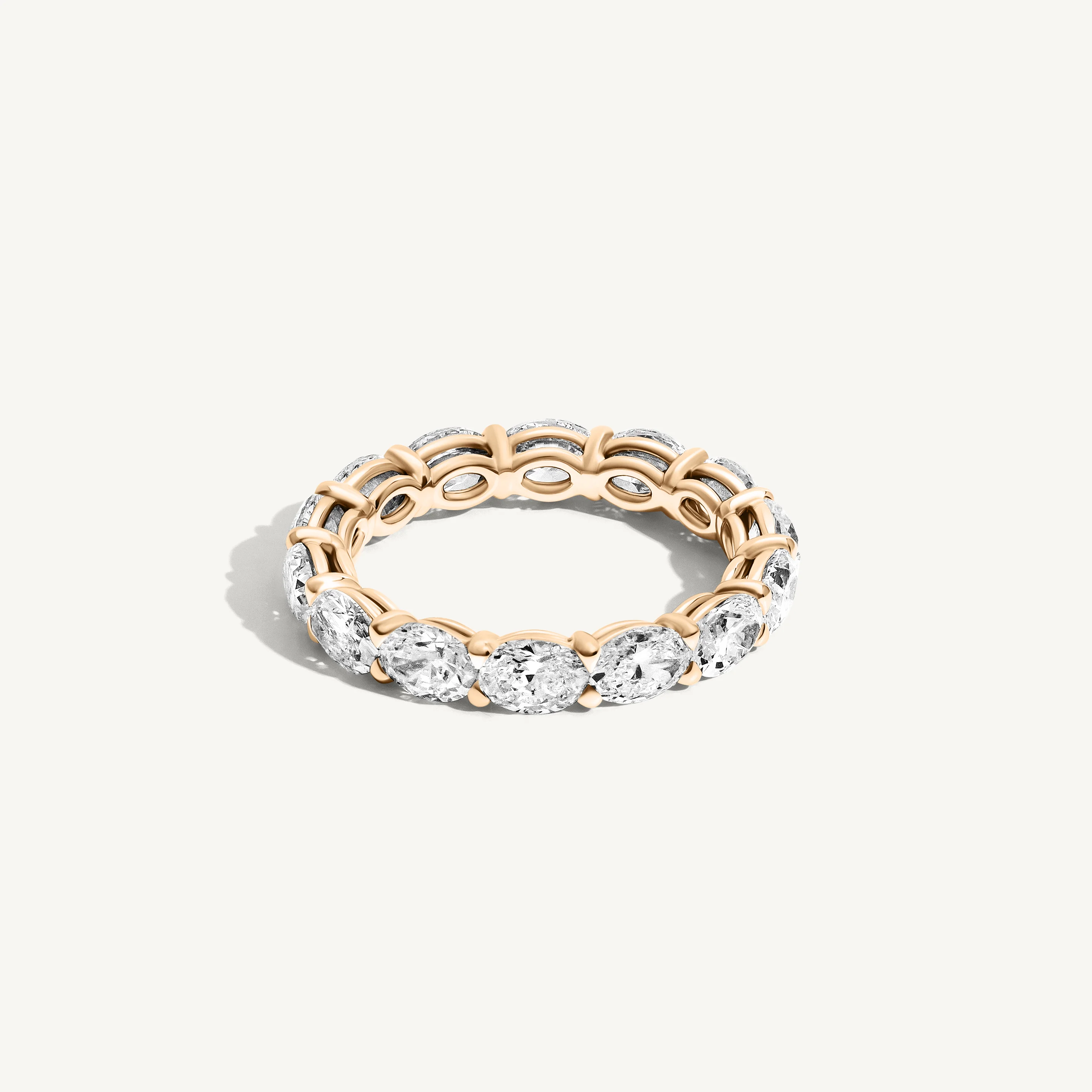East West Oval Diamond Eternity Ring - Image 4