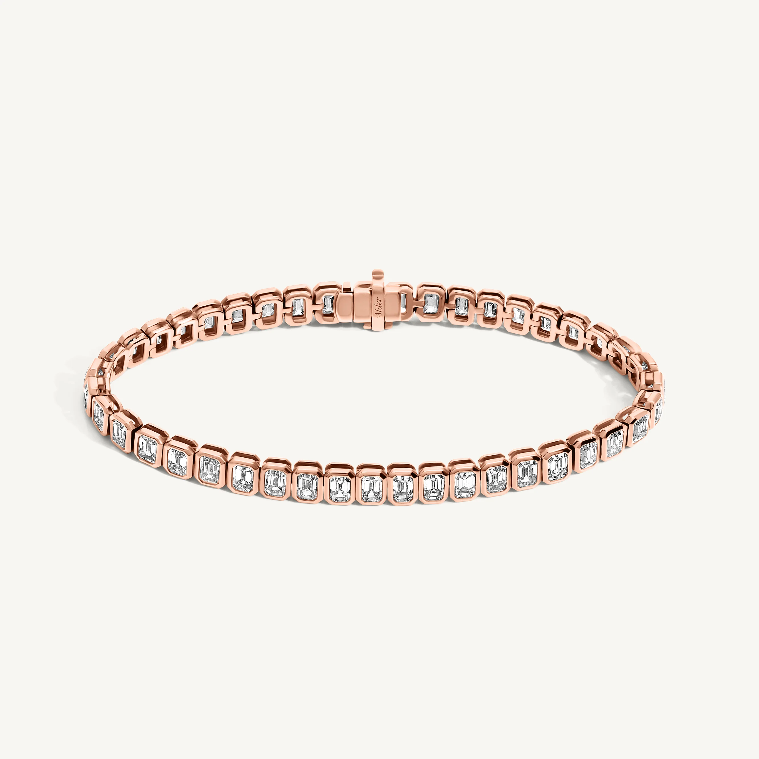 Emerald Diamond Bezel Tennis Bracelet - Image 3