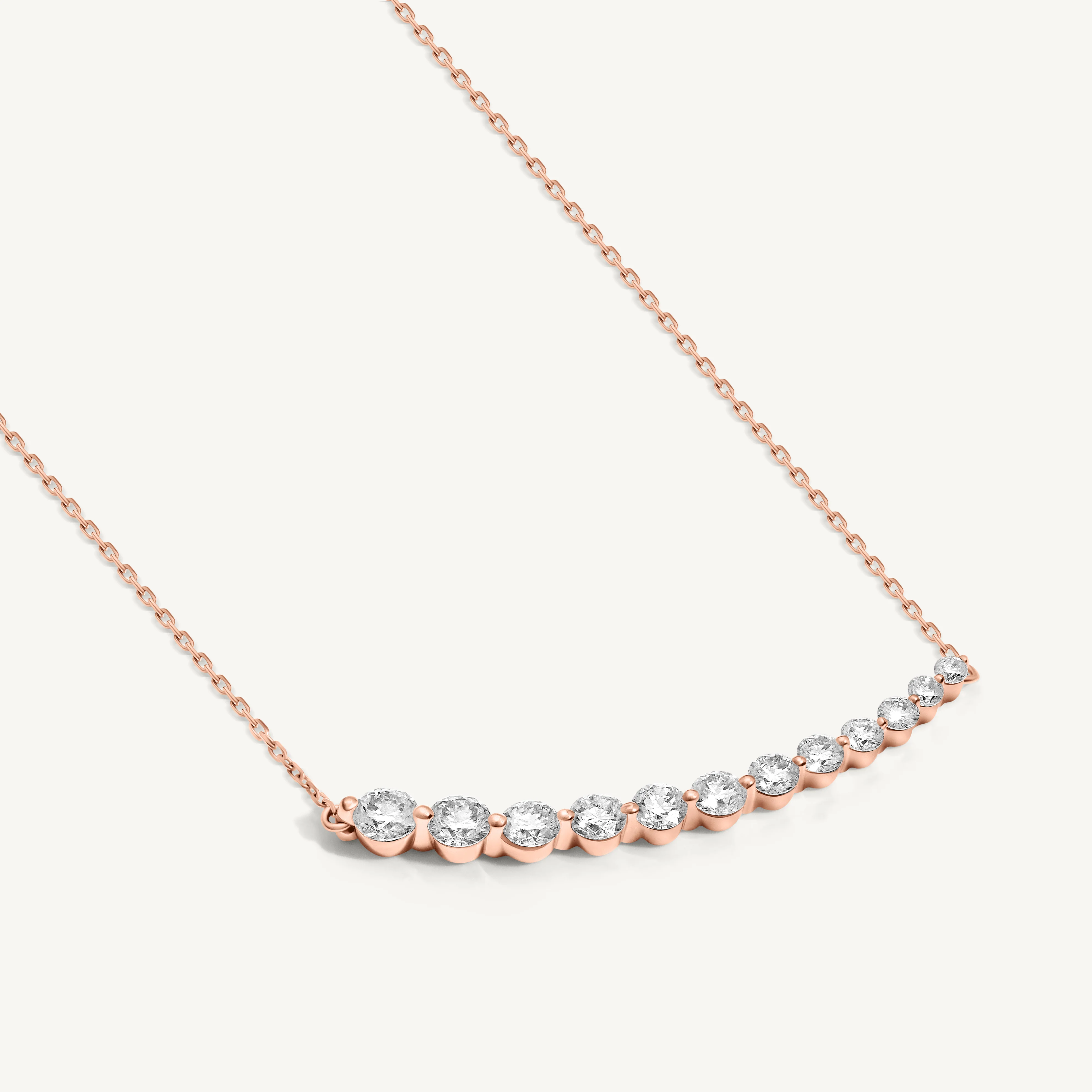 Claire Round Diamond Necklace - Image 4