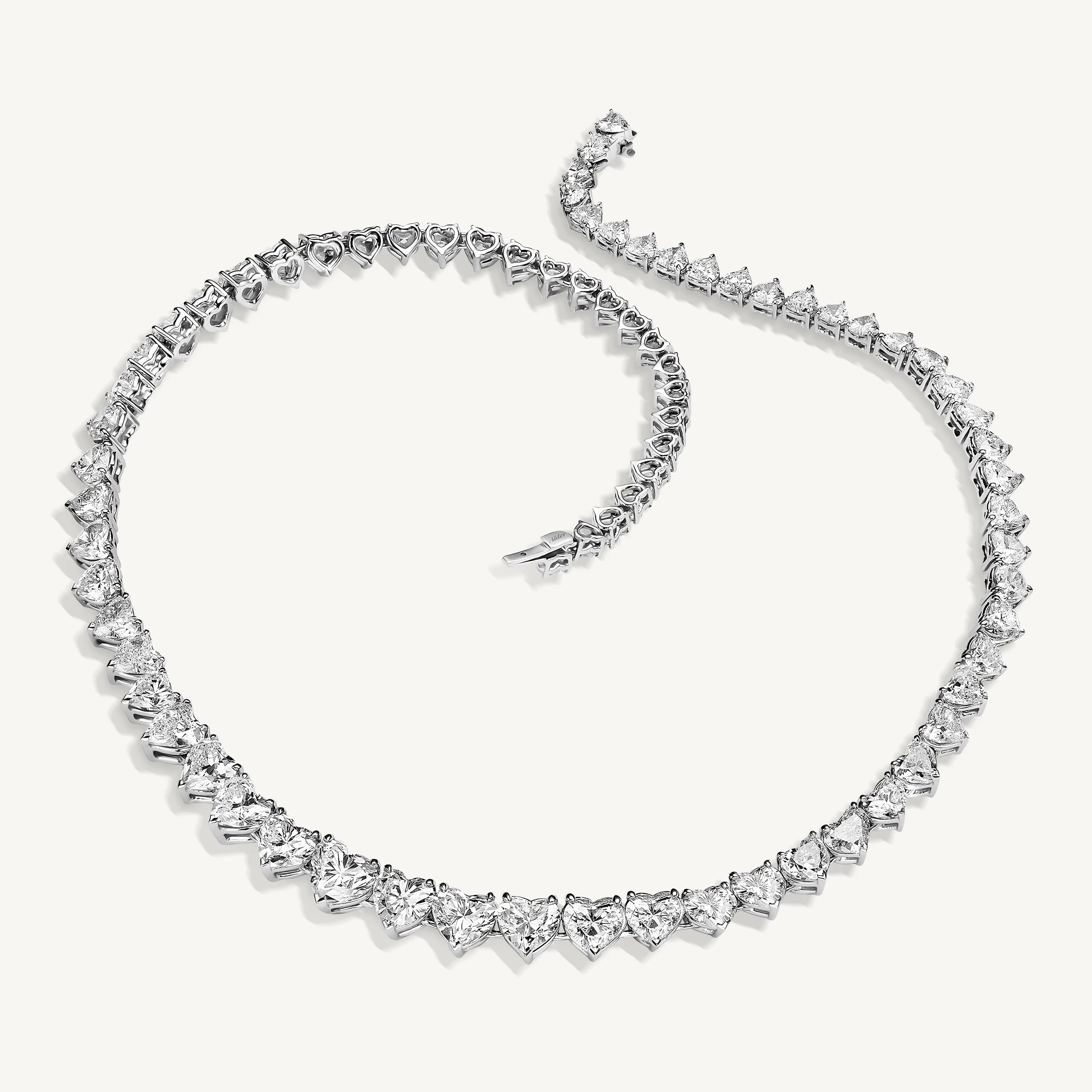 Graduating Heart Diamond Tennis Necklace - Image 3
