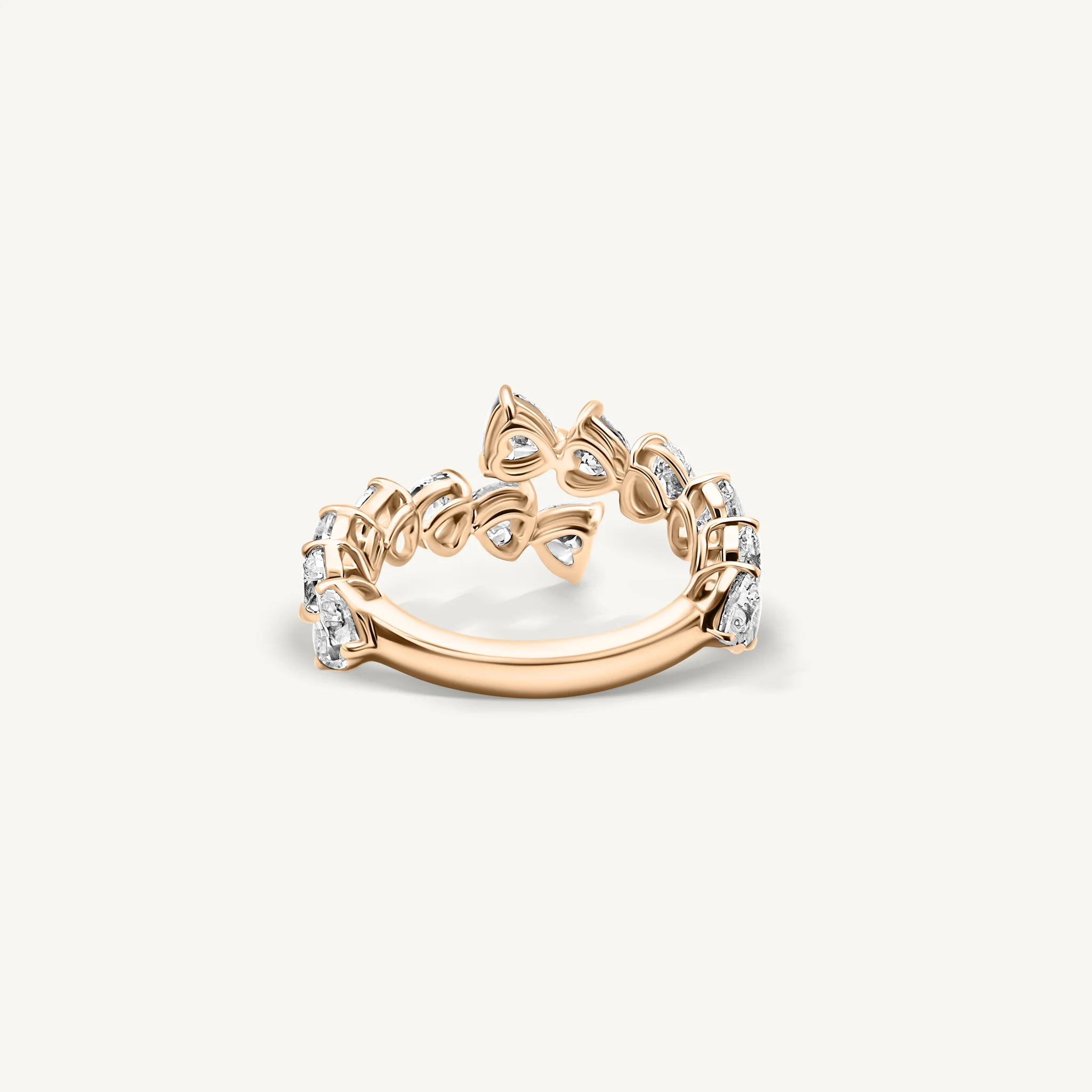 Heart Diamond Bypass Ring - Image 3