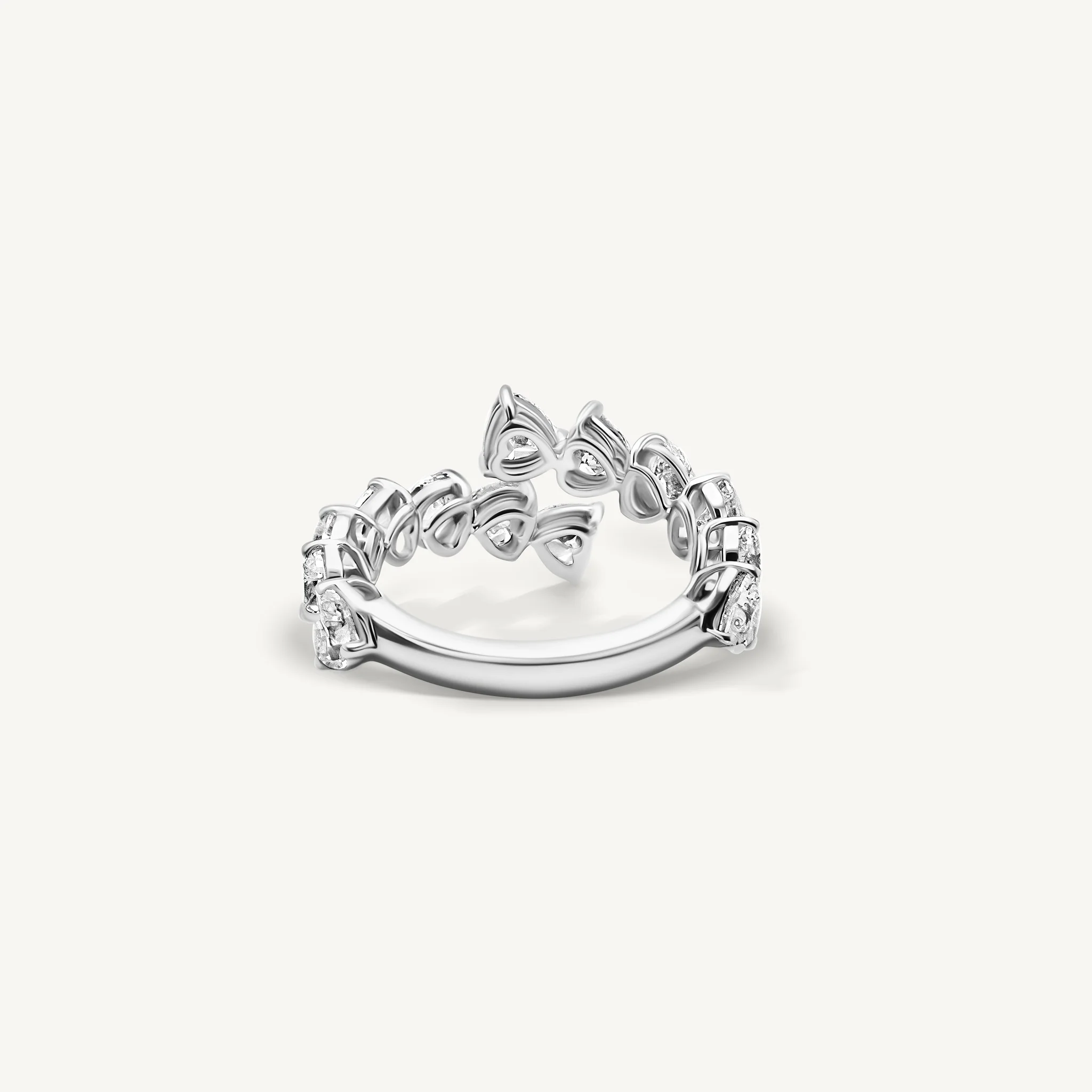 Heart Diamond Bypass Ring - Image 4
