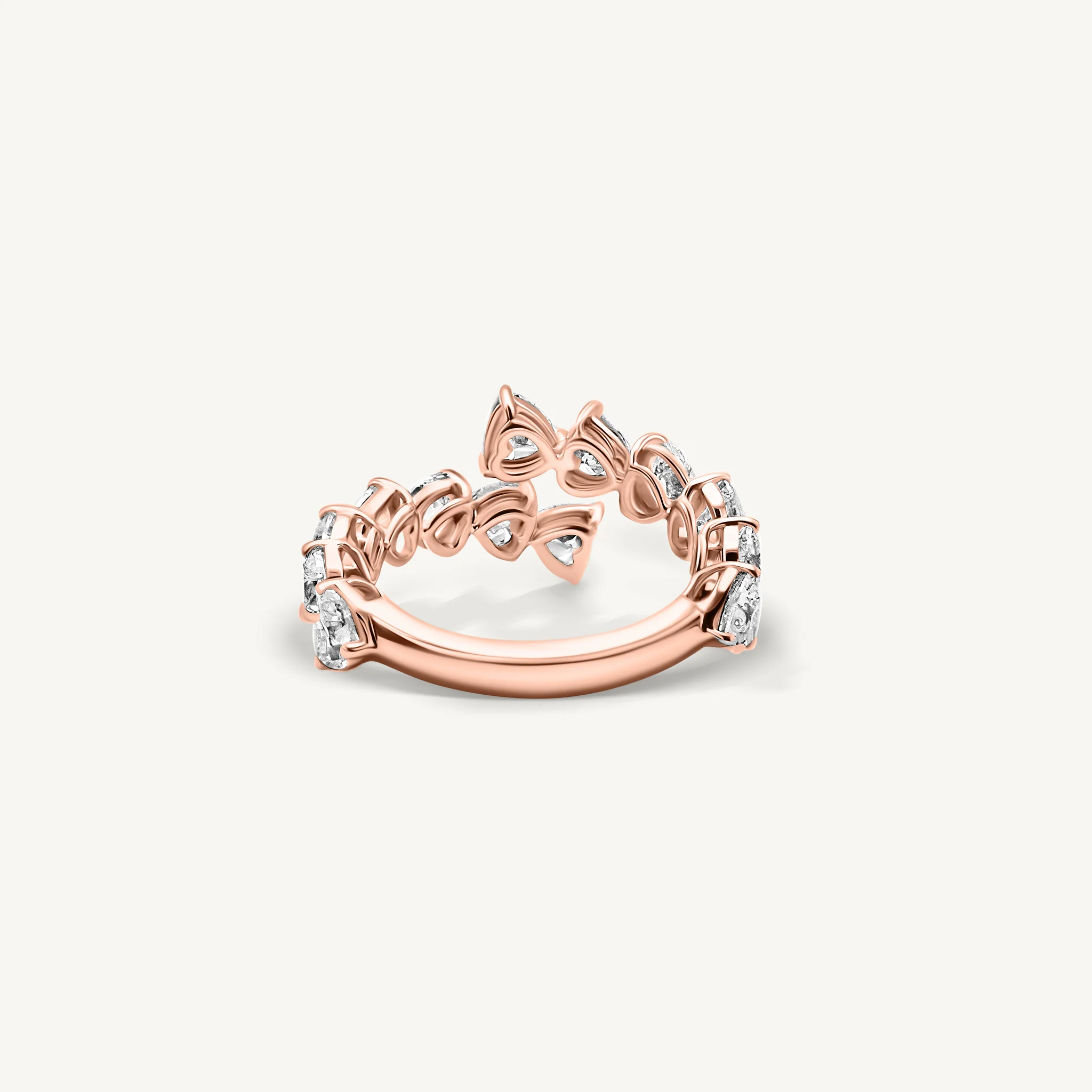 Heart Diamond Bypass Ring - Image 5