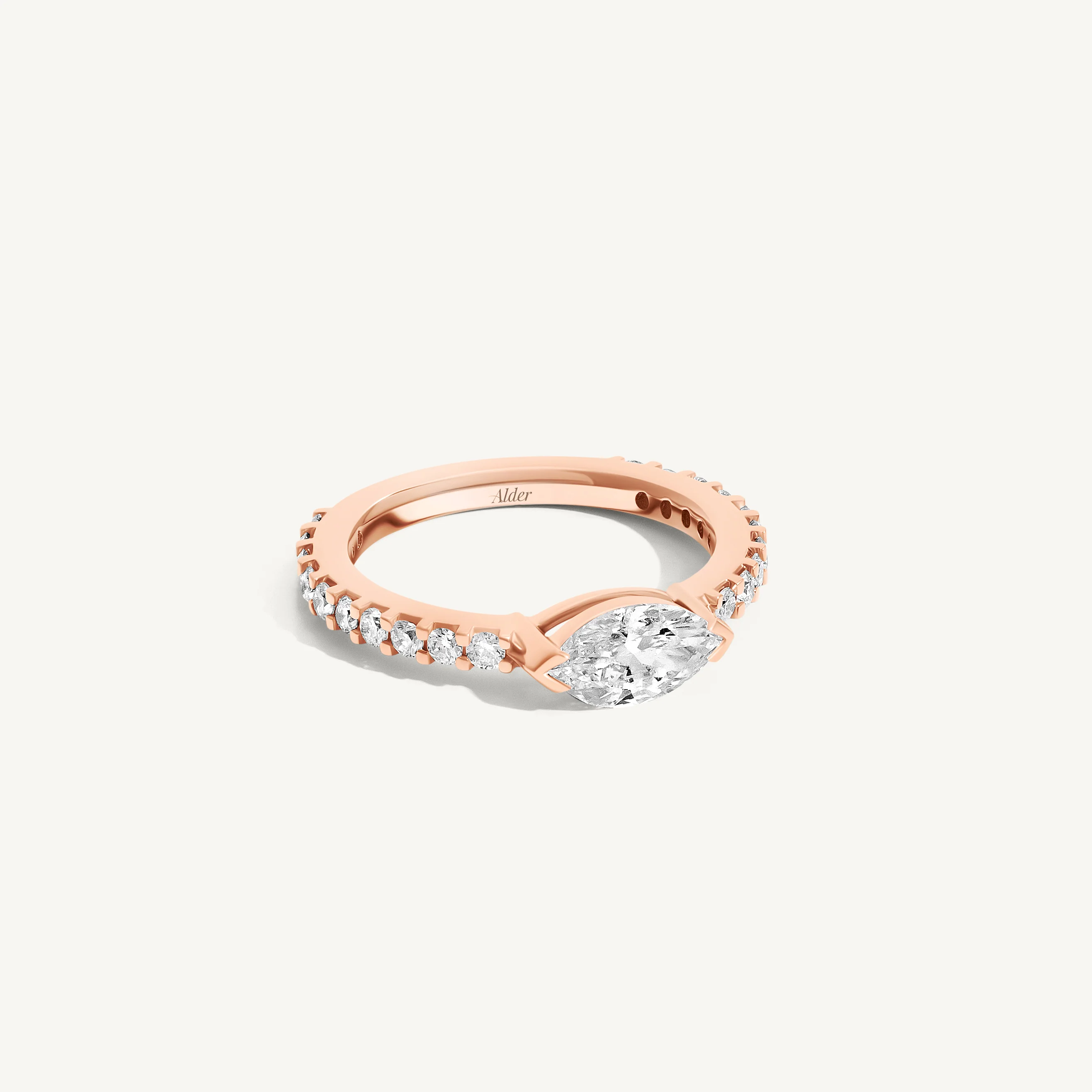 Marquise Diamond Pinkie Ring - Image 3