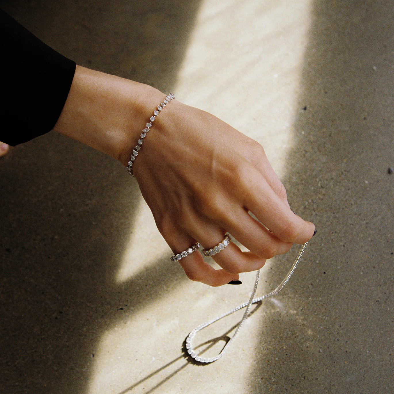 Multi Shape Diamond Tennis Bracelet - Image 3