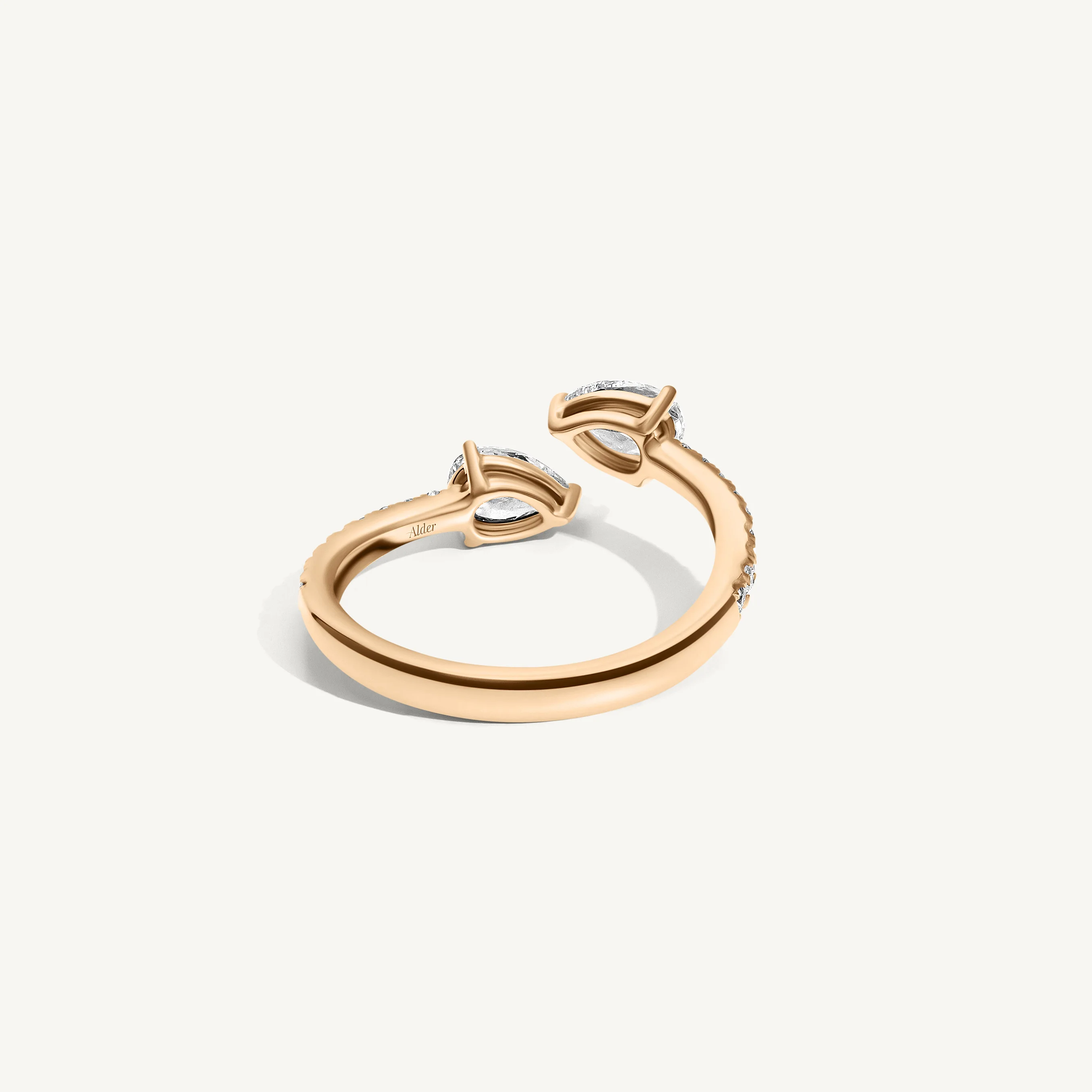 Pear Diamond Claw Ring - Image 6