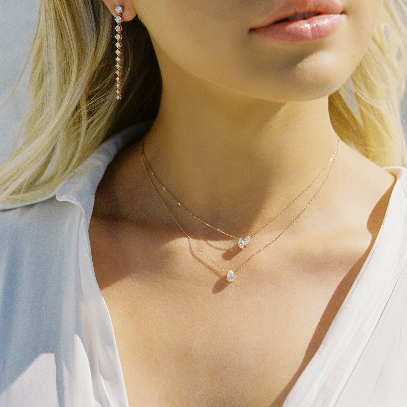 Pear Diamond Necklace - Image 3