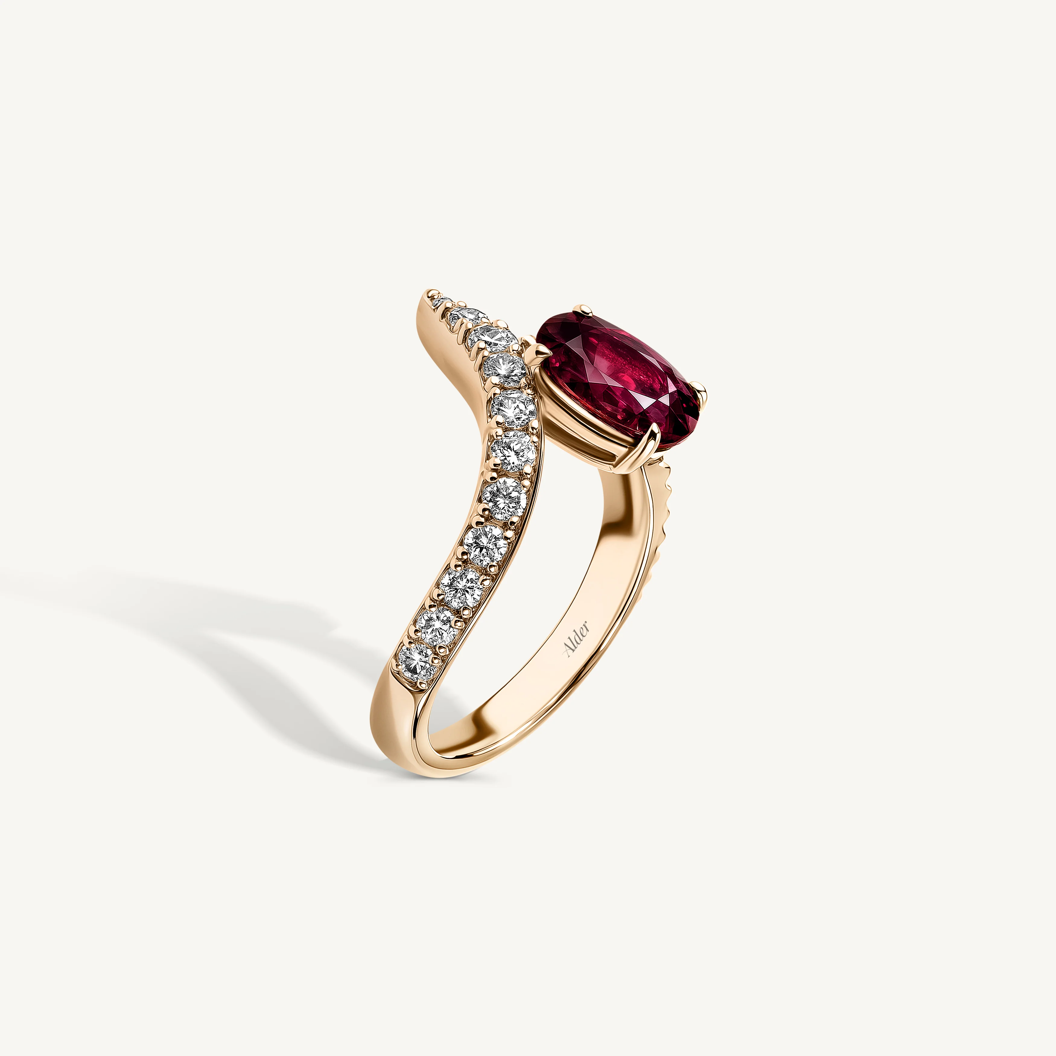 Pink Tourmaline Velora Diamond Ring - Image 4