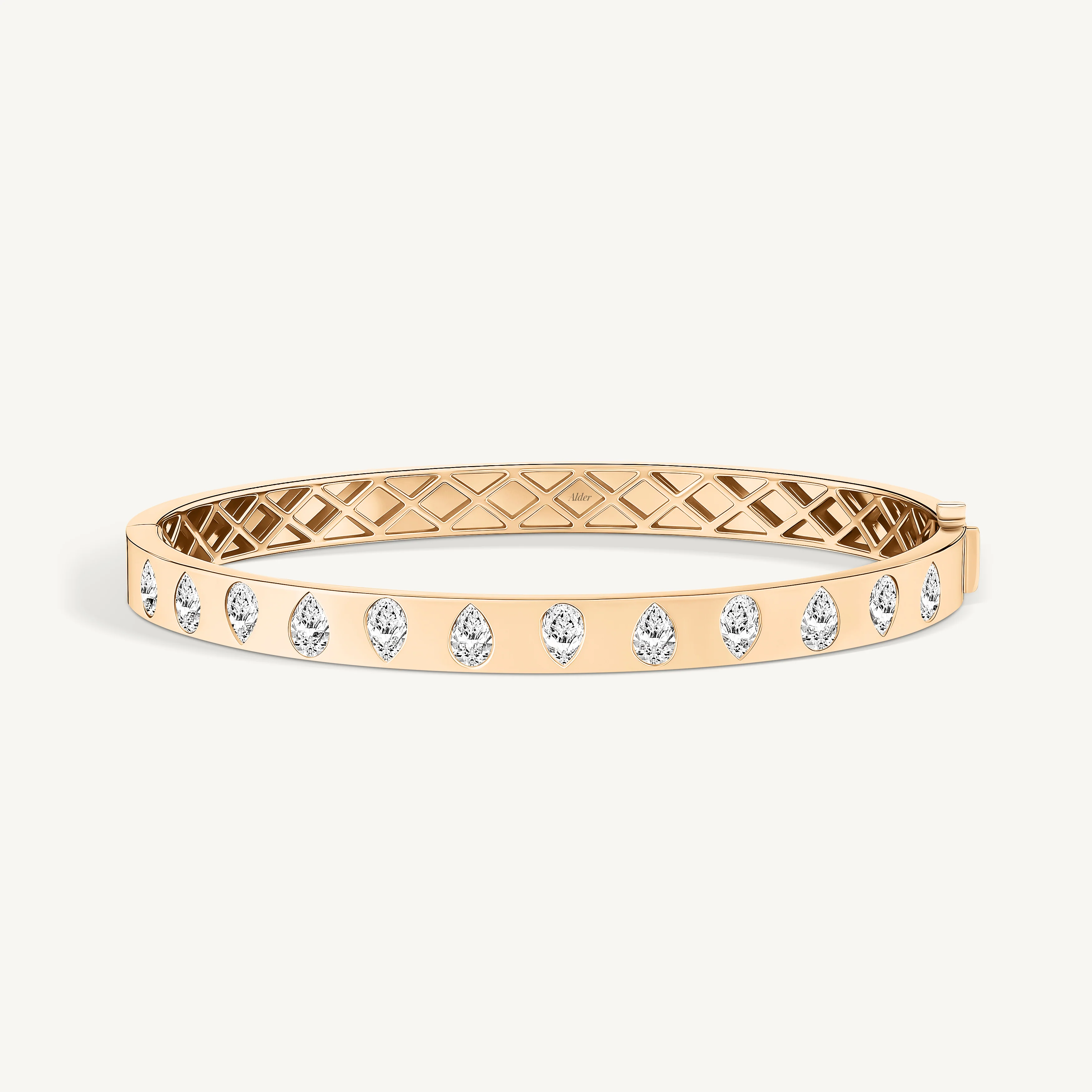 Reverse Pear Diamond Bangle