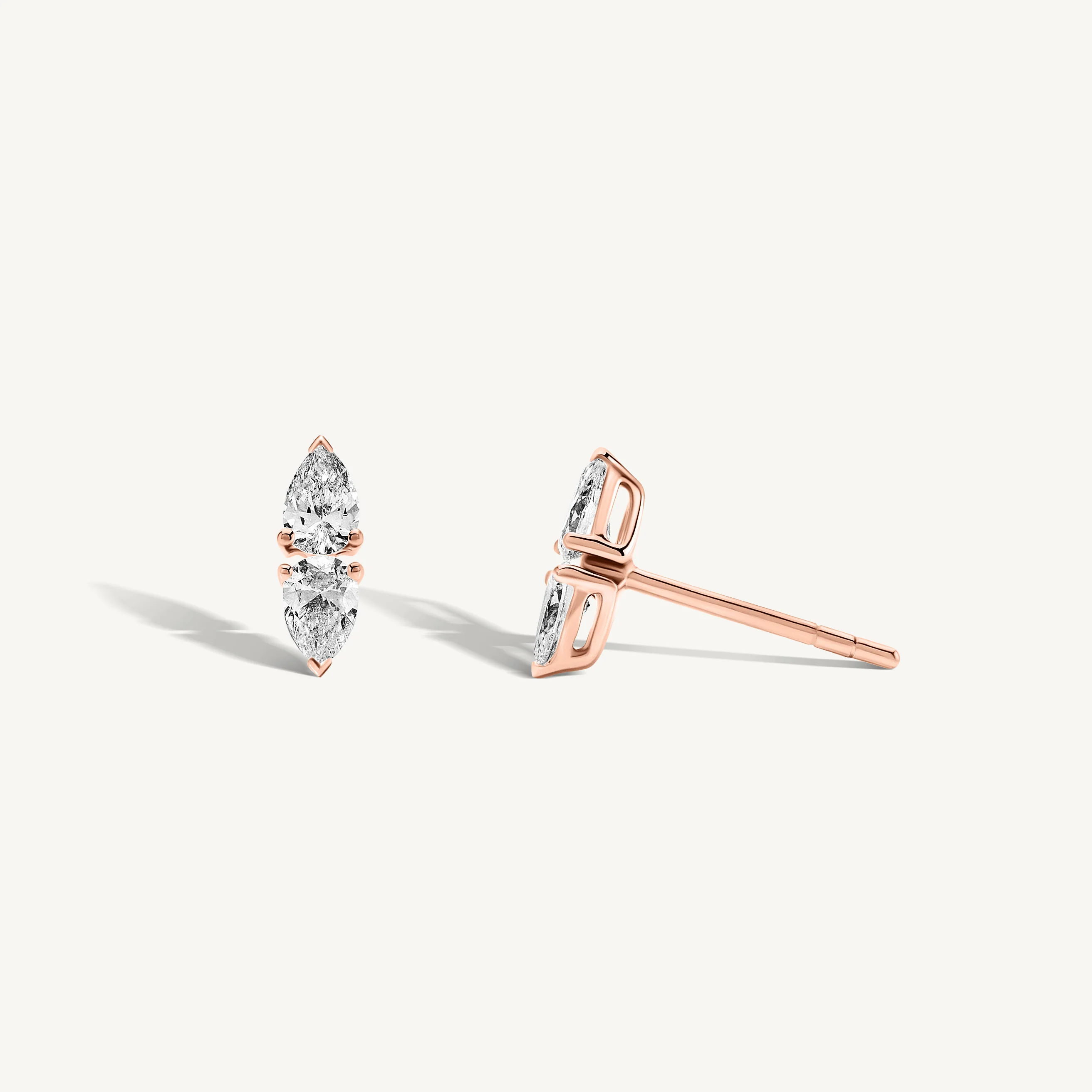 Rose Diamond Earrings - Image 3