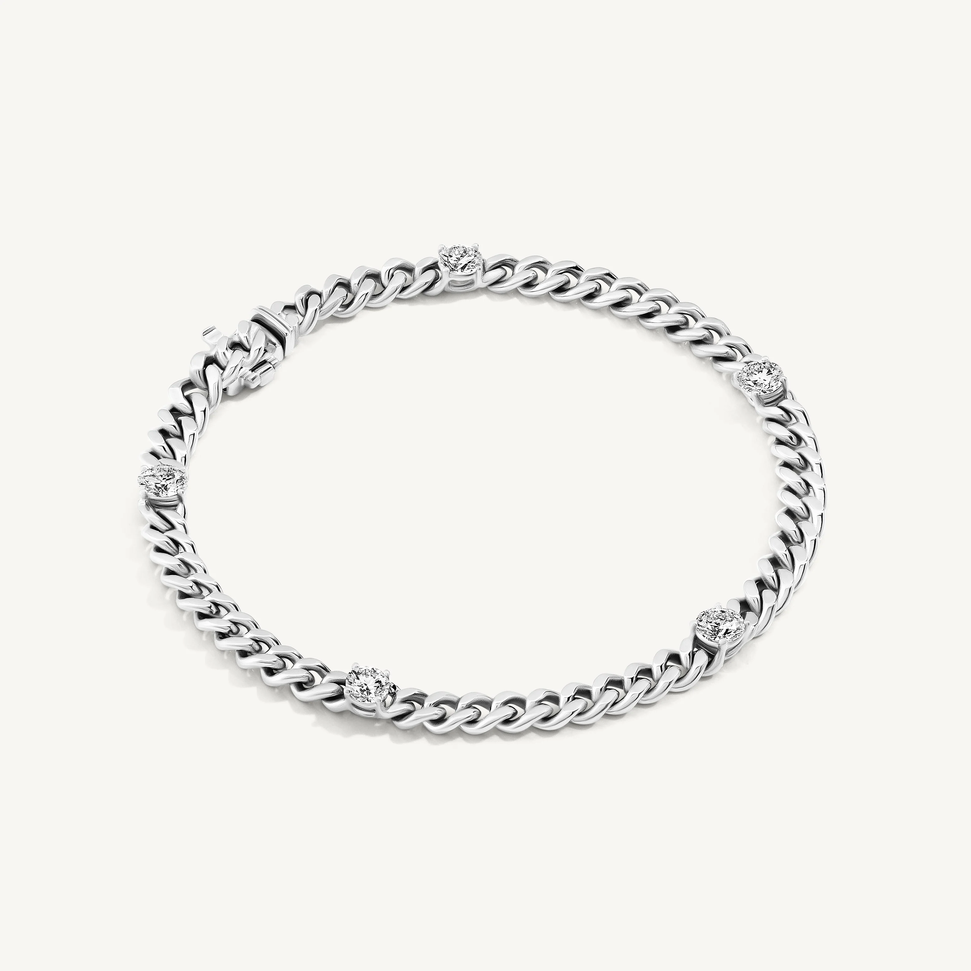 Round Diamond Chain Bracelet - Image 4