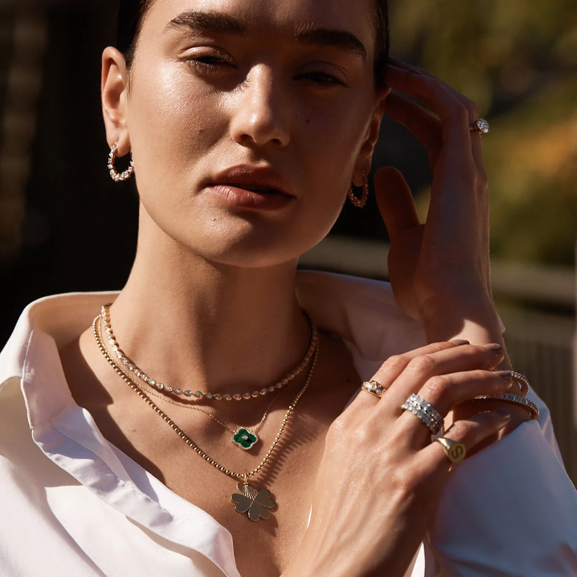 Pear Diamond Bezel Tennis Necklace - Image 5